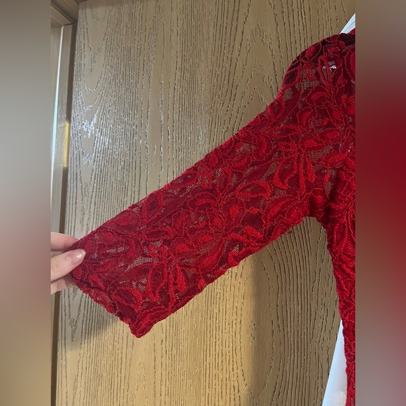 Red Lace Dress for Homecoming/Christmas/Valentines/Date etc Size S - Picture 3 of 14